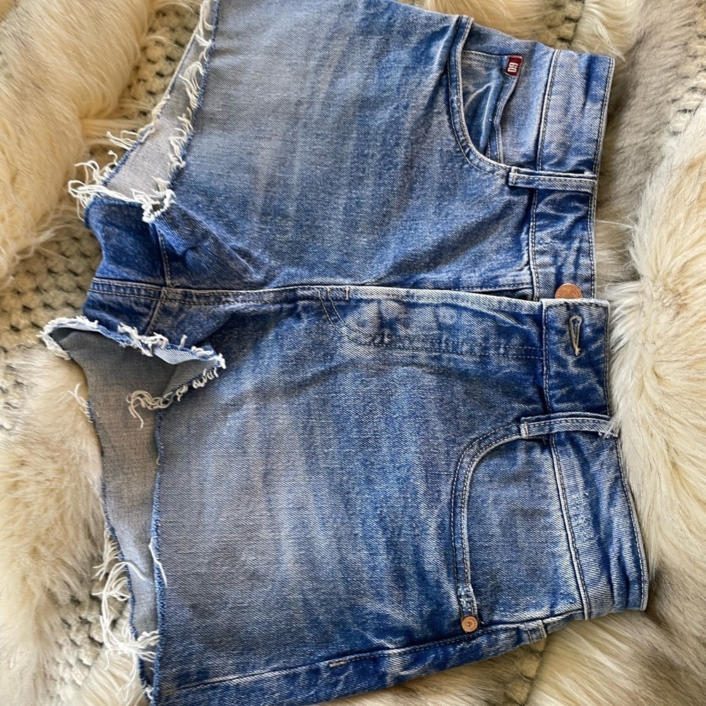 Miss Sixty Distressed Blue Jean Shorts new W/O tags